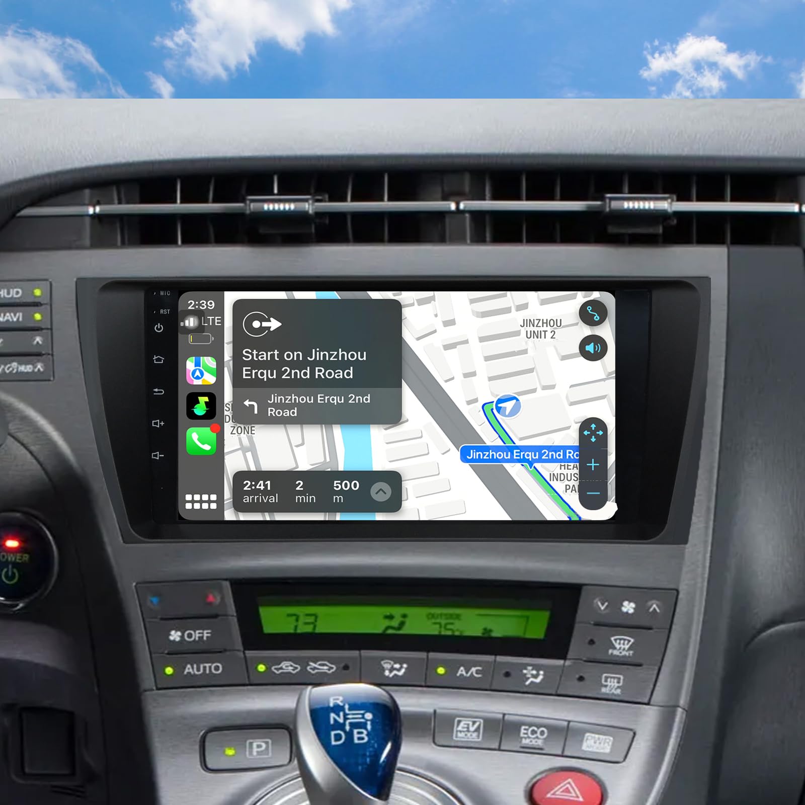 Car Stereo Radio for Toyota Prius 2010 2011 2012 2013 2014 2015 Radio Replacement 9 inch Touch Screen Wireless CarPlay & Android Auto GPS Navigation