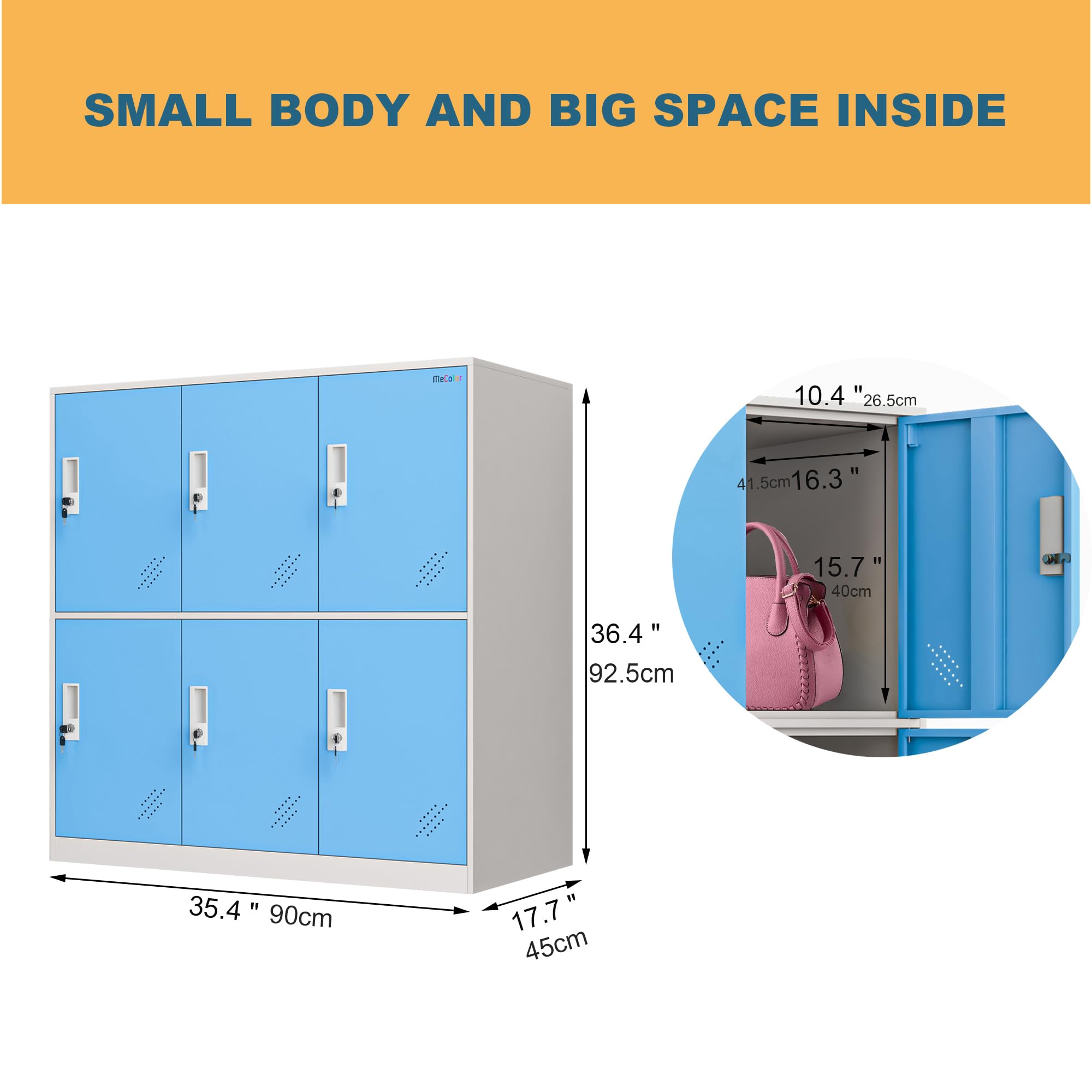 Armadietto Portaoggetti In Metallo | 9 Antine Con Serratura | Per Ufficio, Palestra, Casa | Bianco | Facile Montaggio - Foto 7