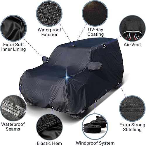 Miniatura 101 de iCarCover Compatible con: Bentley Continental GT, GTC, 2003-2019, funda completa para automóvil, impermeable, resistente a todo tipo de clima