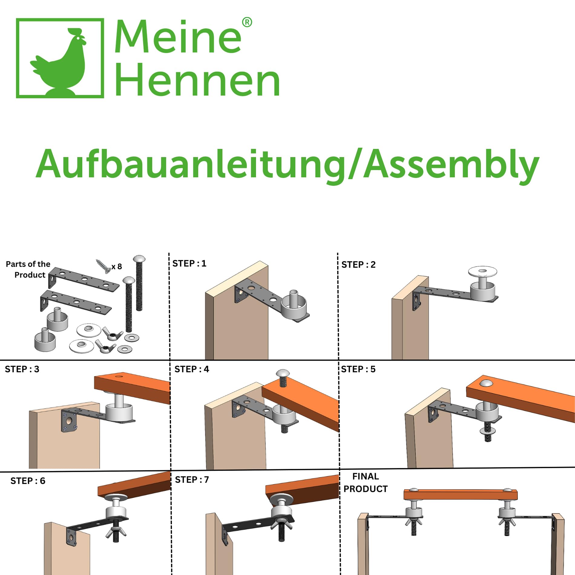 MeineHennen Original Milbensperre/Milbenfalle, der Milbenschutz Hühner - Einfache Montage im Hühnerstall - effektive Bekämpfung der roten Vogelmilbe/Hühnermilbe - Set mit Zwei Milbenfallen