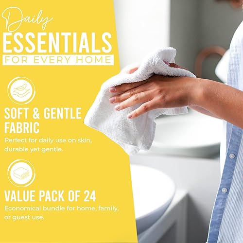 Miniatura 257 de DAN RIVER Juego de 4 toallas de baño, 27 x 54 pulgadas, 100% algodón, más grandes y ligeras, de secado rápido, súper suaves y absorbentes, toallas