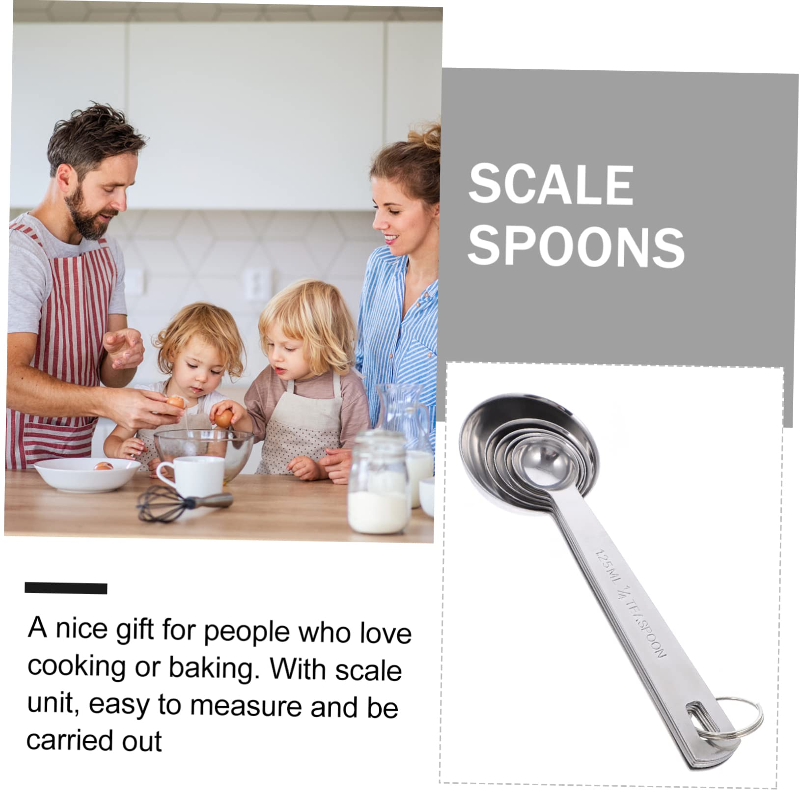 PLAFOPE 15piezas Cucharas Medidoras De Acero Inoxidable De Alimenticio Utensilios De Cocina Para Medir Ingredientes Para Hornear y Cocinar