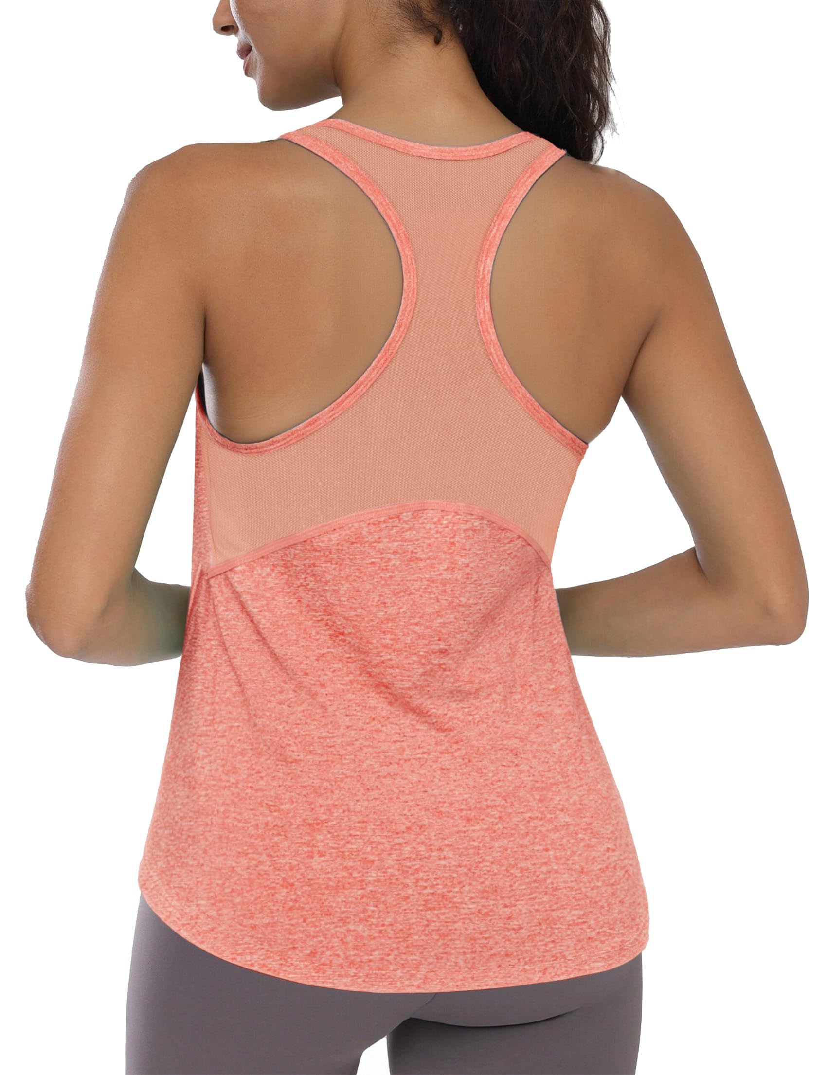 Camiseta Tirantes Mujer Deportiva Cuello Redondo Sin Mangas Ligera y Transpirable Racerback Yoga Tops para Gimnasio Correr S-XXL — view 10