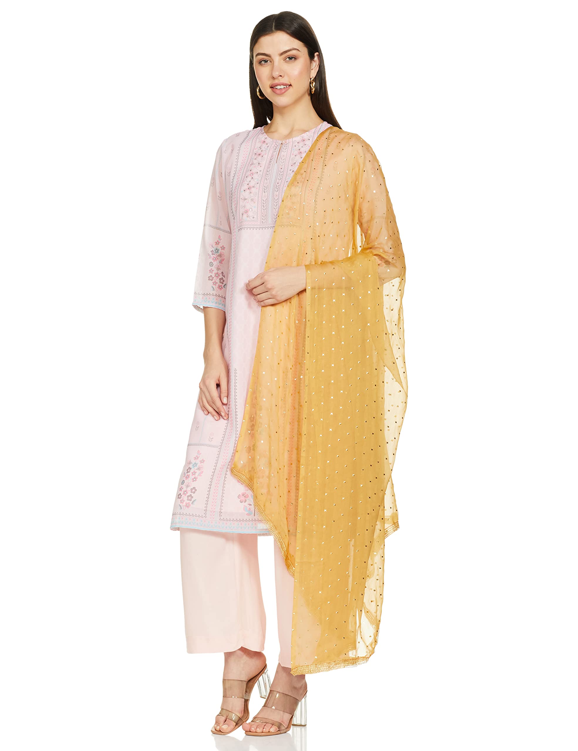 Weavers Villa Women's Solid Silk Dupatta, 2.25 Mtrs