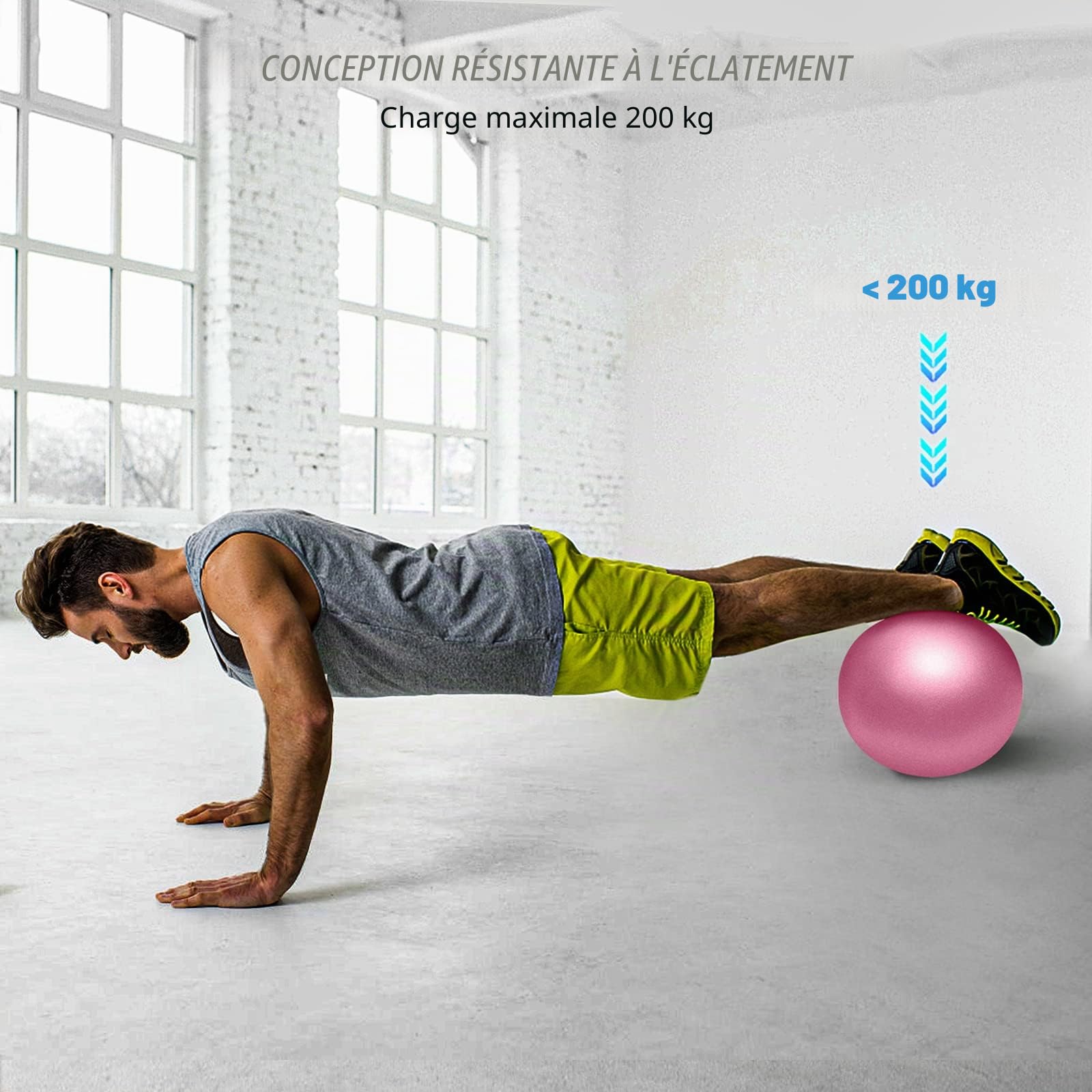 Cikyner Soft Pilates Ballon Gymnastique 23-25 cm avec Paille Gonflable