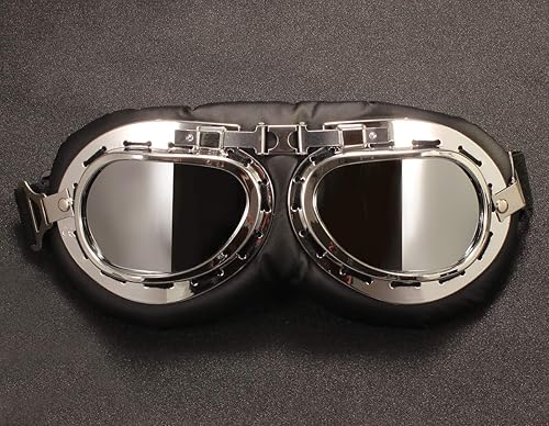 Miniatura 4 de Gafas de motocicleta retro, antirayos UV, ajustables, para motocicleta, motocross, piloto, scooter, para niños, hombres y mujeres