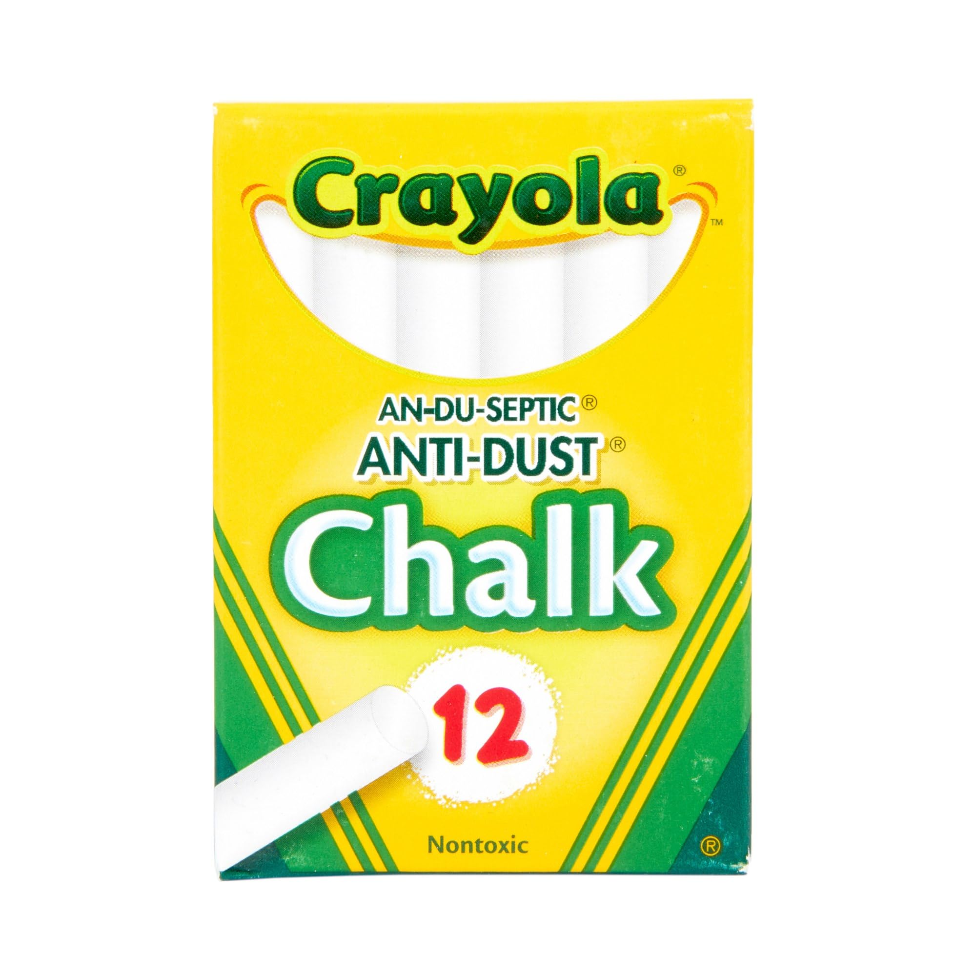 Crayola Anti-Dust Chalk-White 12/Pkg - 50-1402