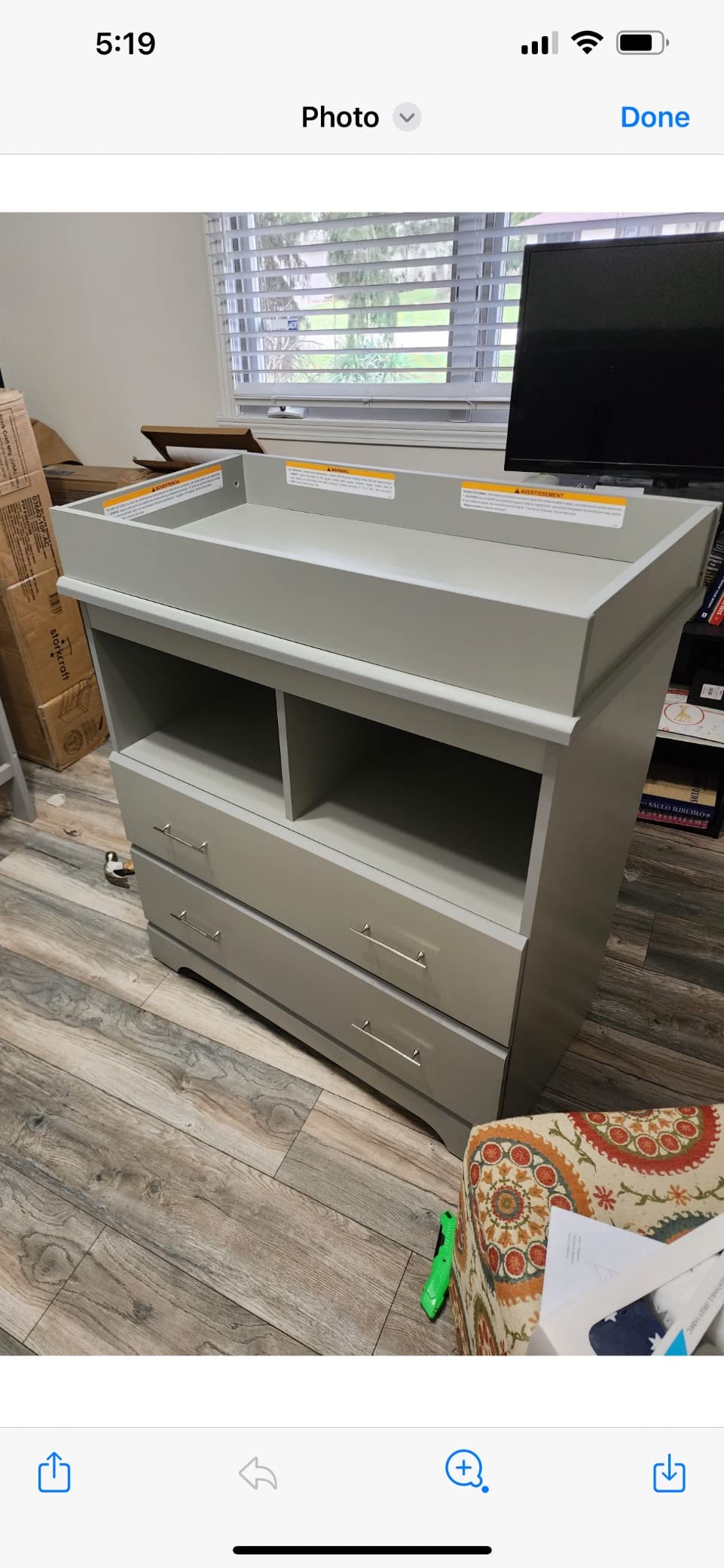 28/mo Finance Storkcraft Brookside Nursery Dresser Organizer (Pebble