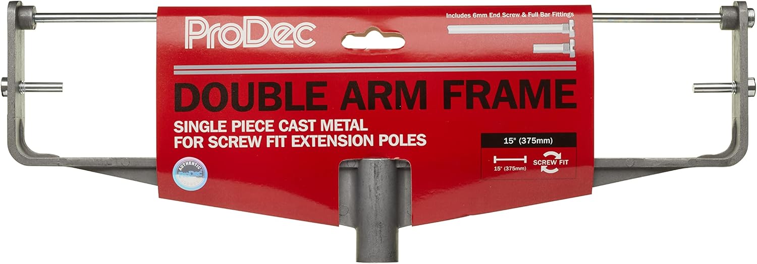 Rodo ProDec Double Arm Cast Metal 15" Screw Fit Paint Roller Frame