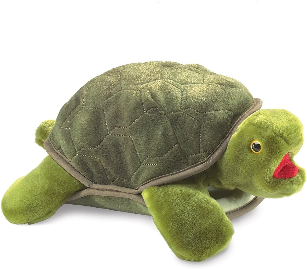 Folkmanis Turtle Plush Hand Puppet, 8"