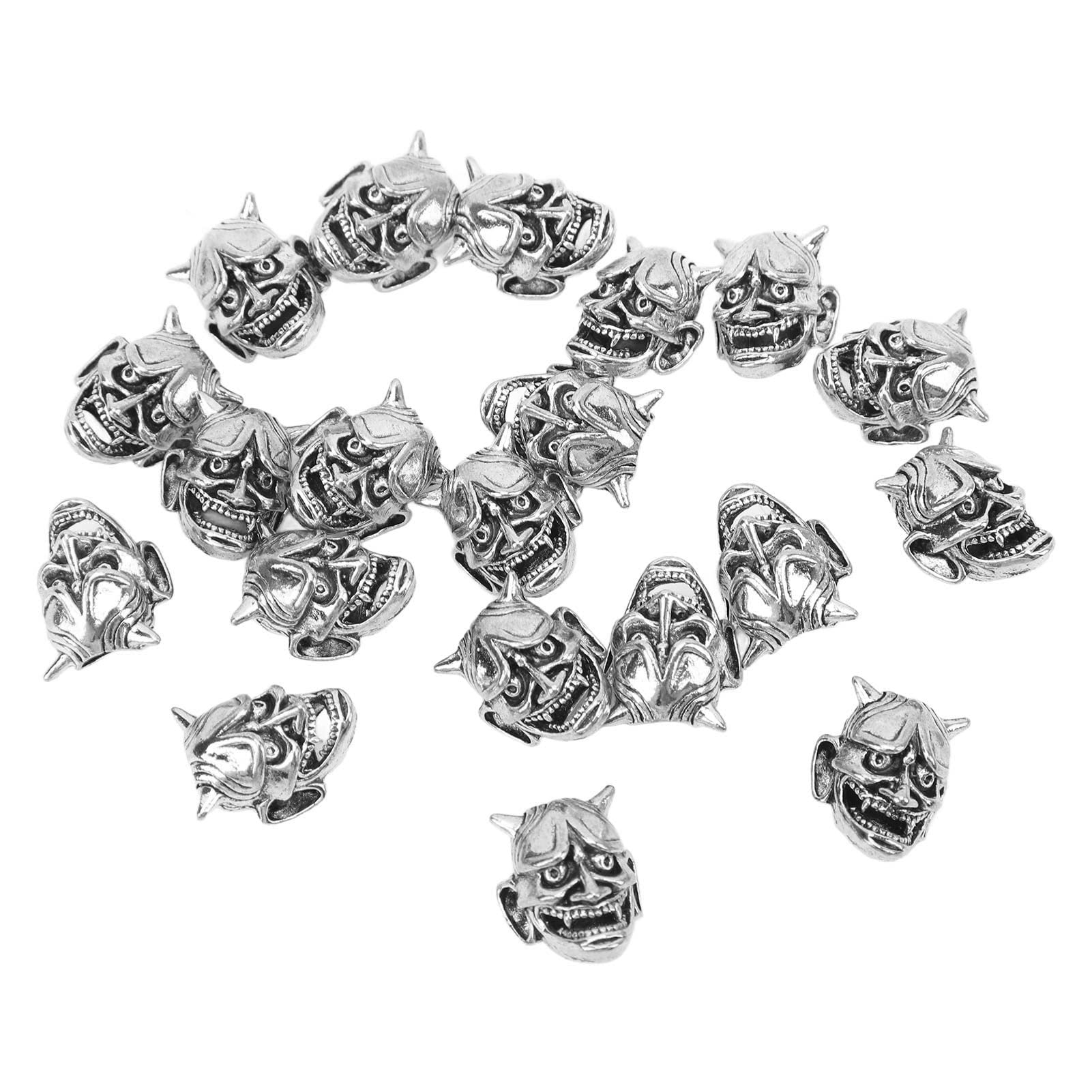 20pcs Vikings Hair Jewelry Norse Runes Tube Beads, Metal Clips Cuffs Rings, Accessories for Braids Dreadlocks Beads for Braiding Beard Decoration Bracelets Pendant Necklace DIY