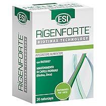 ESI – Rigenforte Retard, Integratore Alimentare per Capelli con Biotinax, Zinco e Selenio, Senza Glutine e Vegetariano, 30 Naturcaps