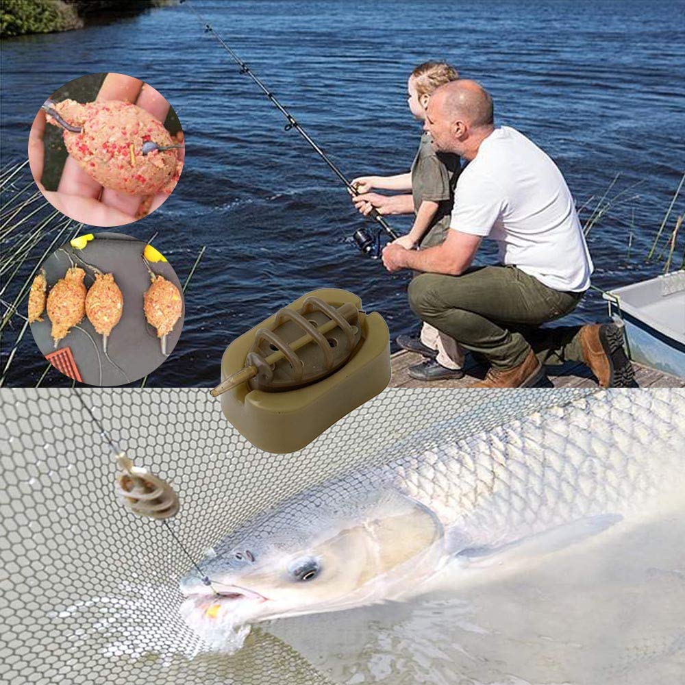 Rigs 10 Pieces Fishing Inline Ethod Feeder With Quick Release Ould ...