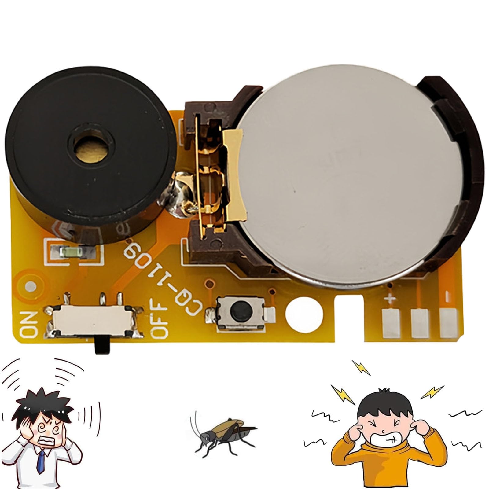 Yaepoip Annoyatron Random Noise Maker, Cricket Noise Maker Prank, Annoyatron Noise Maker, Prank Stuff for Adults, Prank Noise Maker, Annoyatron, for Party, Office, Home, School, Car (Yellow)
