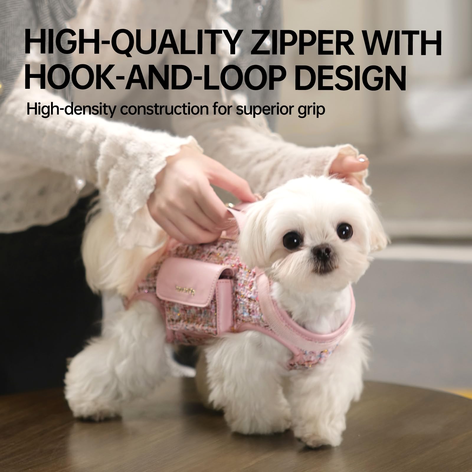 Arnés elevador para perros, con diseño de cinturón de cojín suave, ligero, transpirable, multifuncional, se puede utilizar como bolso de mano (rosa, M)