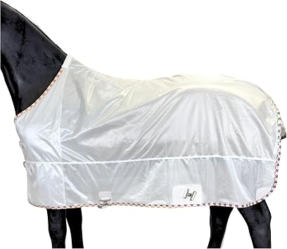 BARN & STABLE Breathable and UV Protective Tear-Resistant Mesh Horse Fly Sheet Comfy Equine Summer Sheet with Removable Web Leg Straps