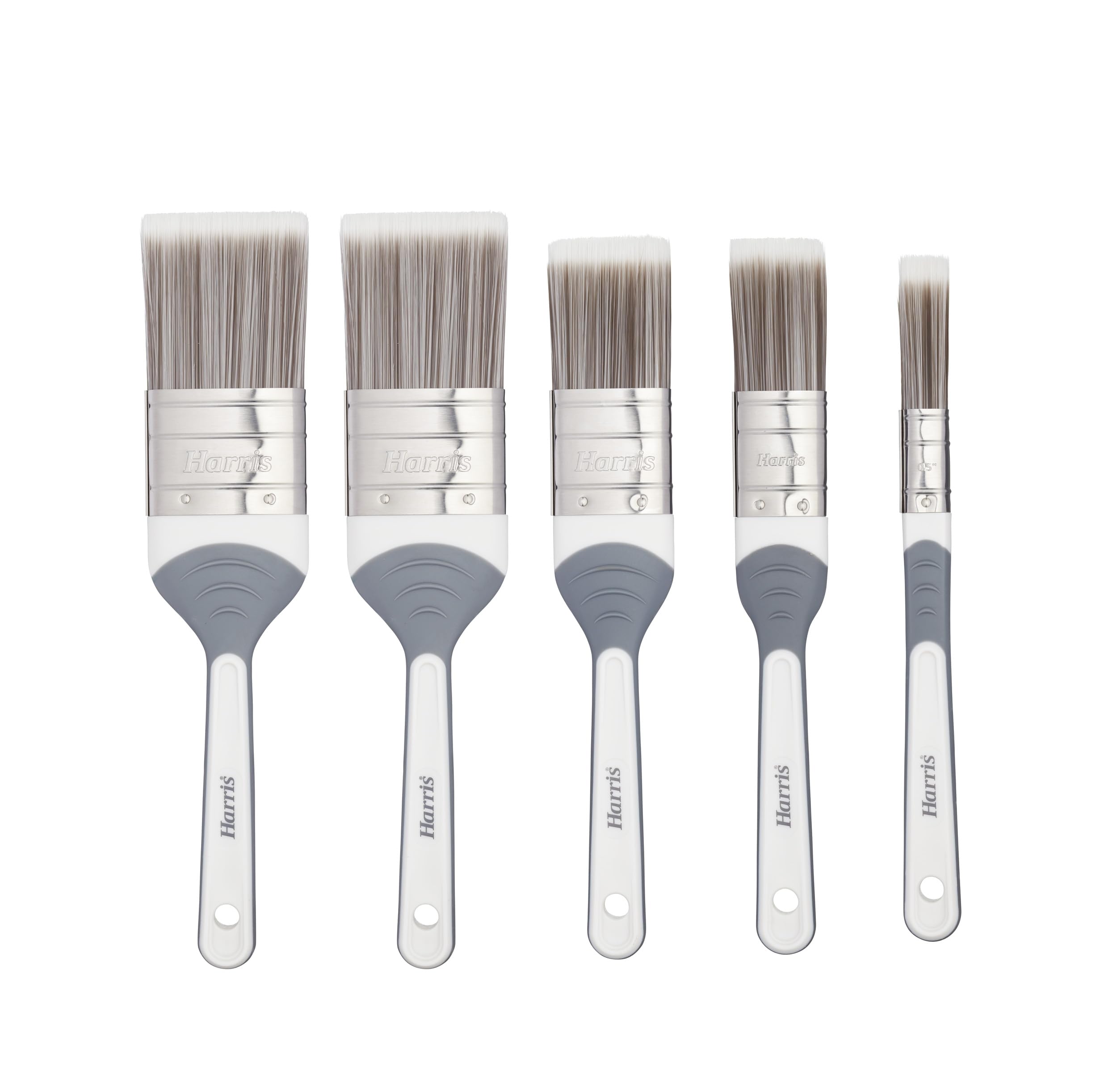 HarrisSeriously Good Paintbrush Set, 5 Brush Pack, 1 x 0.5, 1 x 1, 1 x 1.5, 2 x 2 Paint Brushes