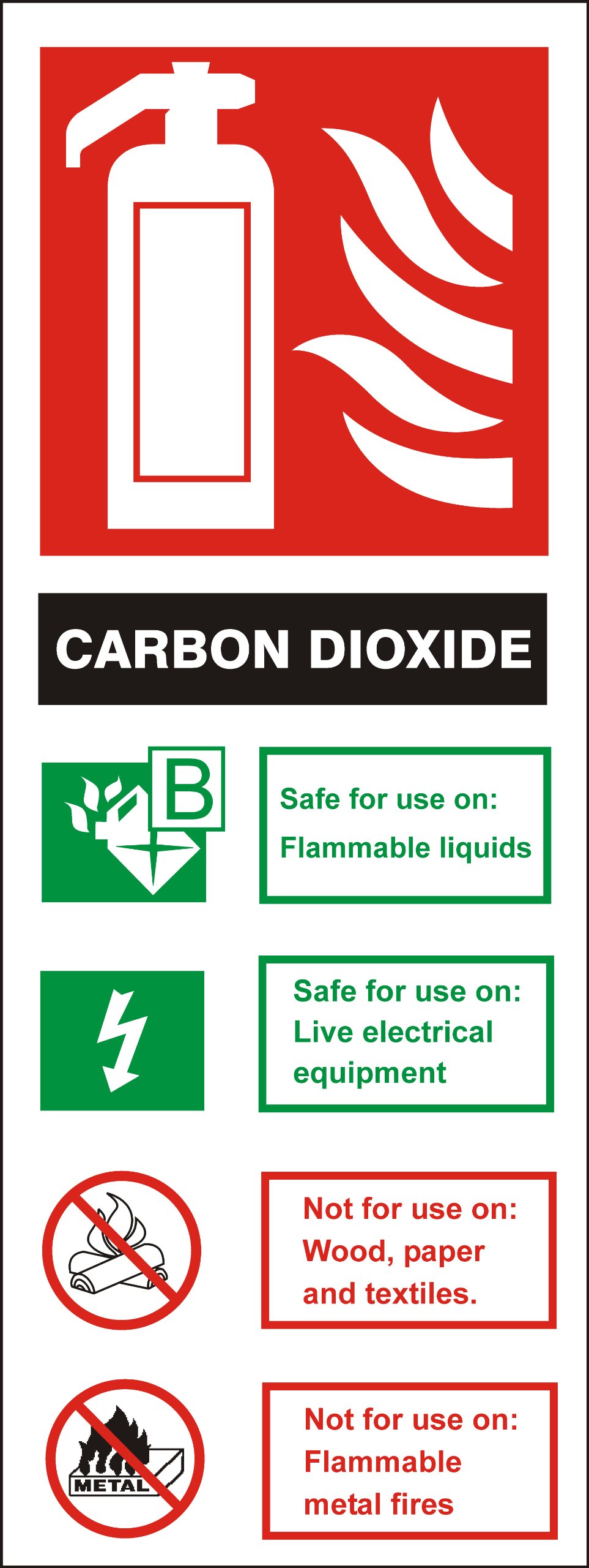 Fsss Ltd Fire Extinguisher Id Self Adhesive Vinyl Co2 Portrait 80X200mm