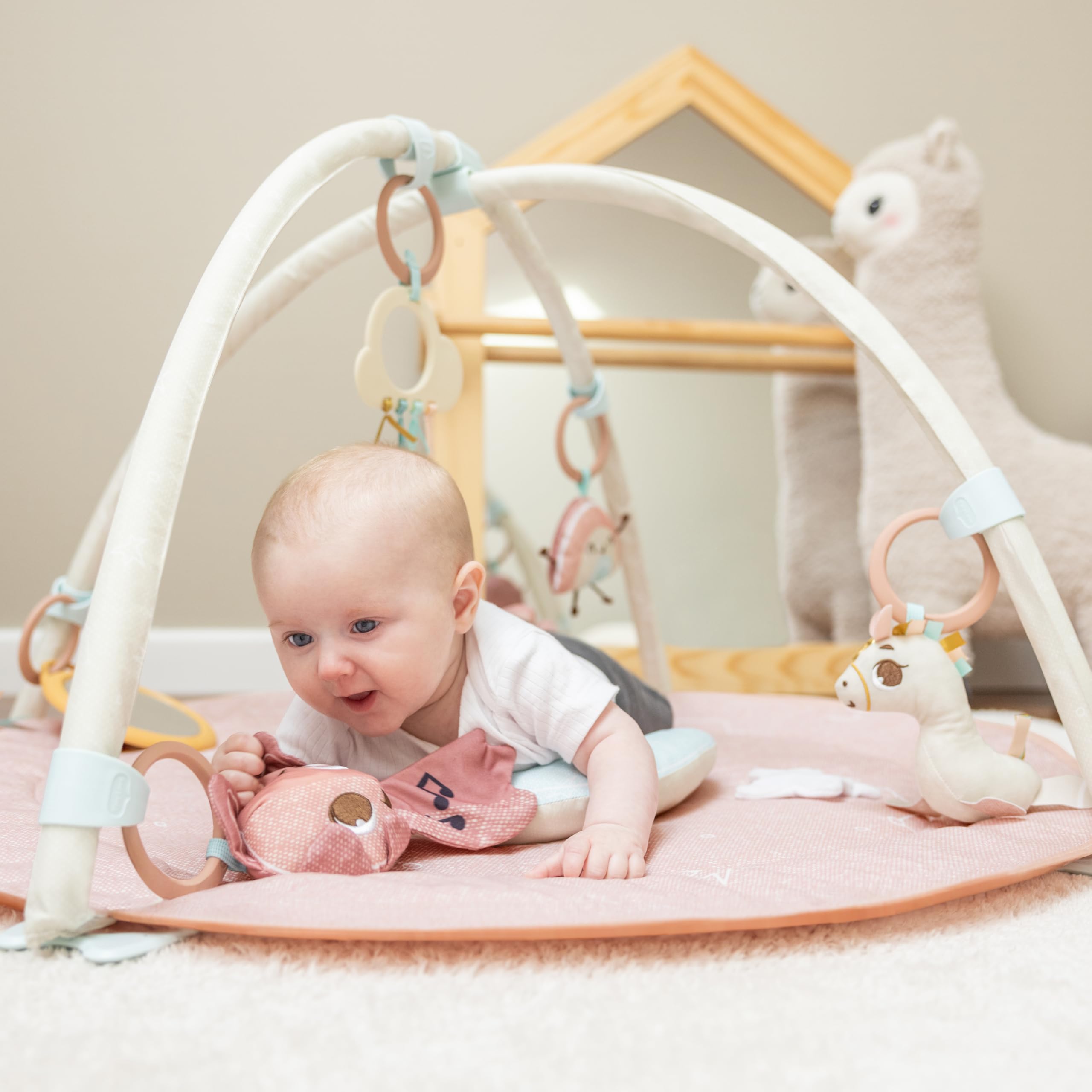 Tiny Love Developmental Gymini, Gimnasio de actividades con música para bebés, desde 0 meses, 20 actividades estimulantes, cometa musical y nube con textura, Unicorn Wonderlands