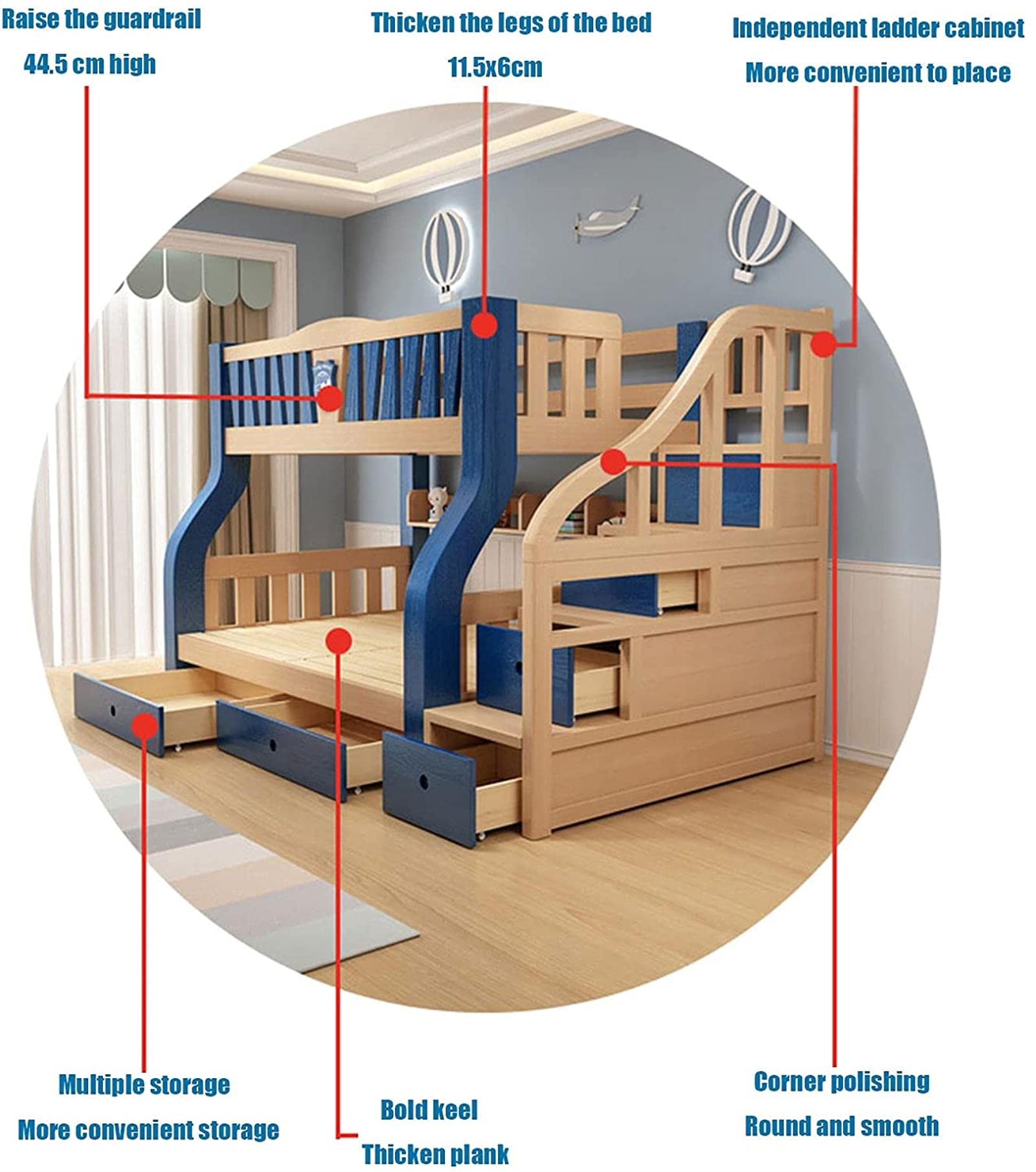 Newest Bunk Bed Bunk Bed Solid Wood Bunk Bed Children Bed Bunk Solid