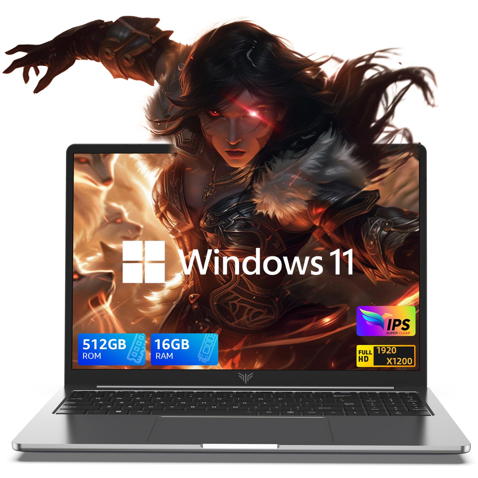 KAIGERR Laptop, 8GB DDR4 256GB SSD Laptop Computer, 15.6inch Windοws 11 Laptop with Ιntel 12th Quad-Core Processor(Up to 3.4GHz), 1920P FHD Display, WiFi 6, USB3.2, Type_C