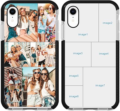 Funda de teléfono personalizada para iPhone XR, diseño personalizado de múltiples imágenes, funda protectora de TPU suave contra arañazos, diseño de