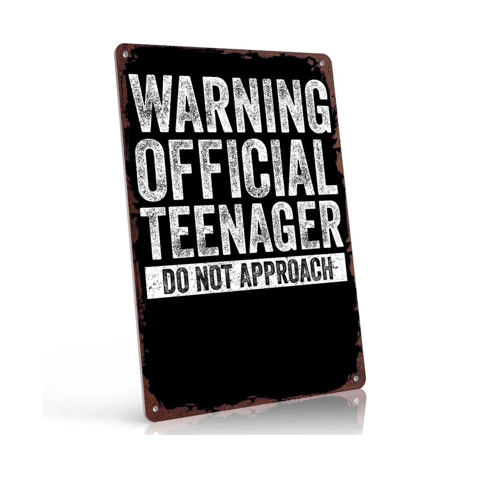 TAMDDBPJD Warning Official Teenager Aluminum Plate 12x8 Inch