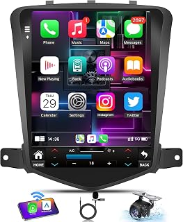 8core 32 ROM Android 13 Car Radio for Chevrolet Chevy Cruze 2009-2015: 10.4 Inch 1024 * 768 HD IPS Tesla Style Touchscreen Wireless Carplay Andriod Auto 5GWiFi Bluetooth5.0 GPS 1080p Camera SWC FM DSP