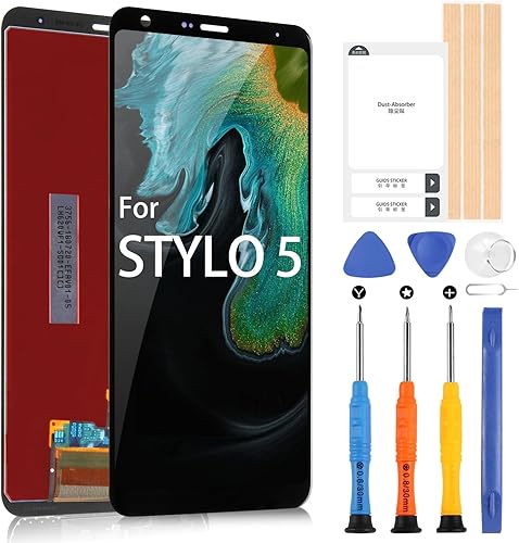 Reemplazo de pantalla para LG Stylo 5 Stylus 5 LM-Q720 Q720MSUS Q720CSPS 6.2 pulgadas LCD pantalla táctil digitalizador montaje completo con