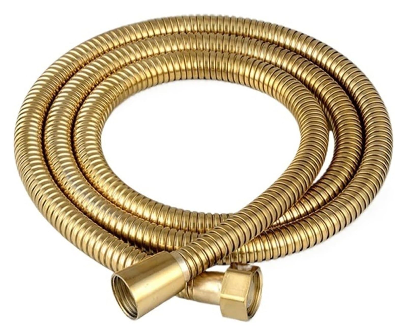 Gkirqvpe Geel Shower Hose, Thick Flexible Stainless Steel Bathroom Shower Hose Silver And Yellow Multiple Lengths