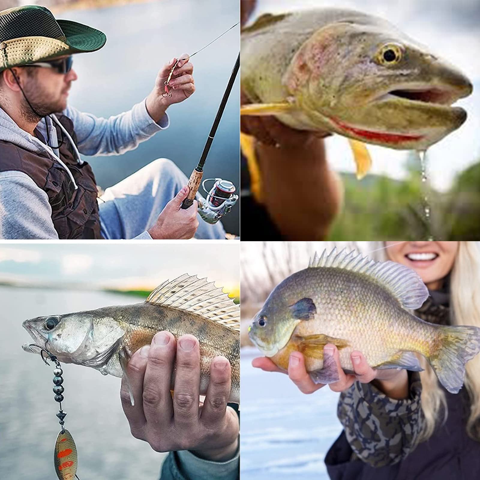 Bantre 50 Pièces Ensemble De Triple Hameçons, Ensemble Hameçons Triples De Pêche, Triple Crochets Aigus Pêche Acier, Pêche En Mer, En Rivière, Pour Carpe, Esturgeon, Tilapia, Truite