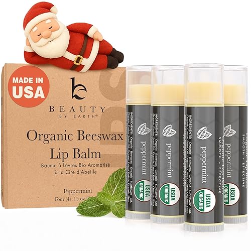 USDA Organic Peppermint Lip Balm - USA Made with Natural