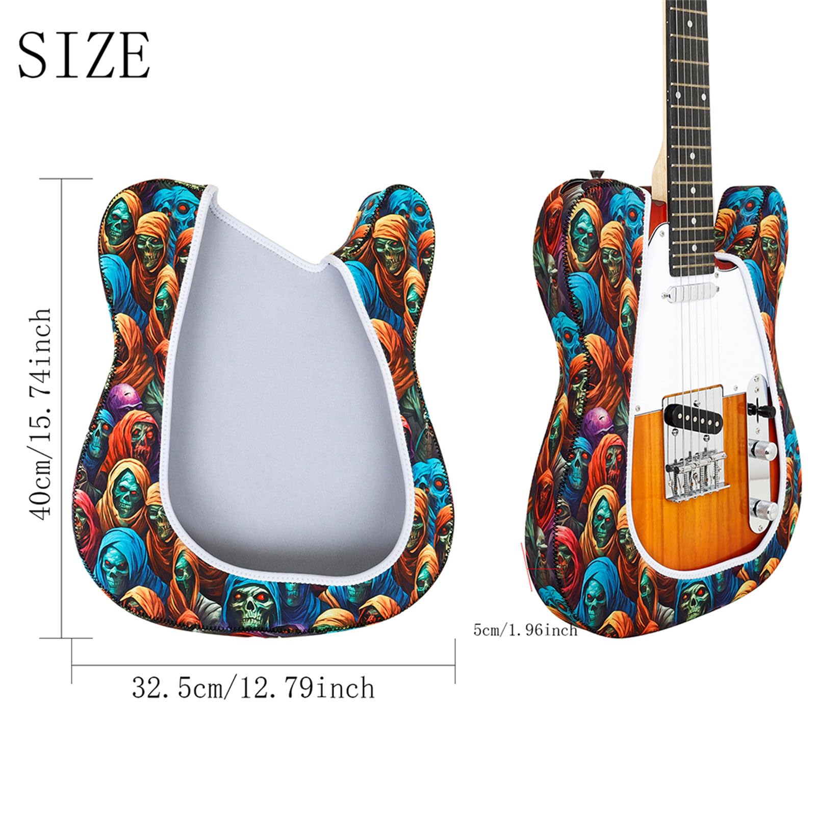 Pokrowce na gitarę z nadrukiem pyłoszczelna osłona gitary pokrowiec na gitarę zmywalny pokrowiec ochronny na gitarę futerał na gitarę
