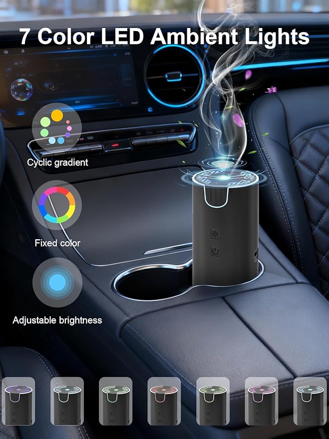 Difusor de Aromas Marchred 100ML para Auto, Recargable USB, Portátil miniatura 5