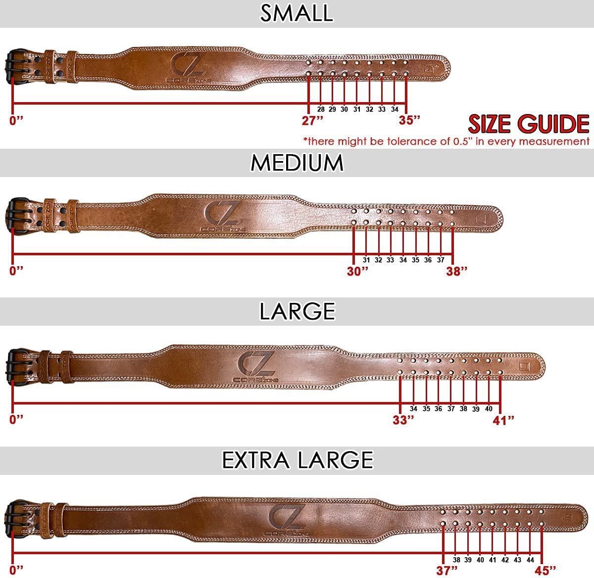 Ceinture d'haltérophilie en cuir véritable de 10,2 cm pour homme et femme - Soutien lombaire du dos pour soulevés de terre, squats, haltérophilie - Équipement d'entraînement robuste