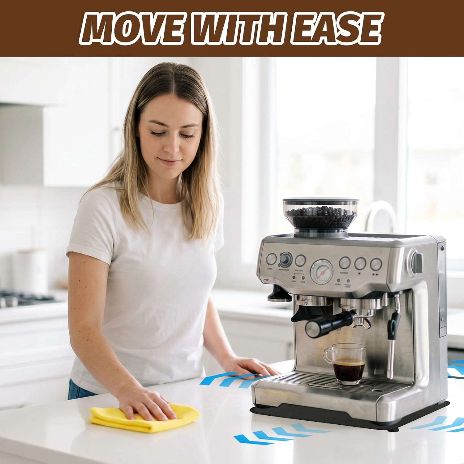 Large Sliding Mat for Breville Espresso Machine 870XL, 13.7 x 12.6 Inches