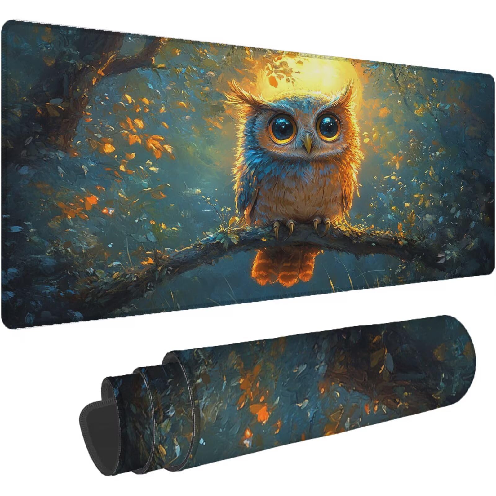 Podkładka pod mysz XXL 1600 x 800 mm kolor pomarańczowy podkładka pod mysz zwierzę podkładka pod mysz podkładka do gier antypoślizgowa gumowa podstawa zszyte krawędzie akcesoria biurowe praca do biura
