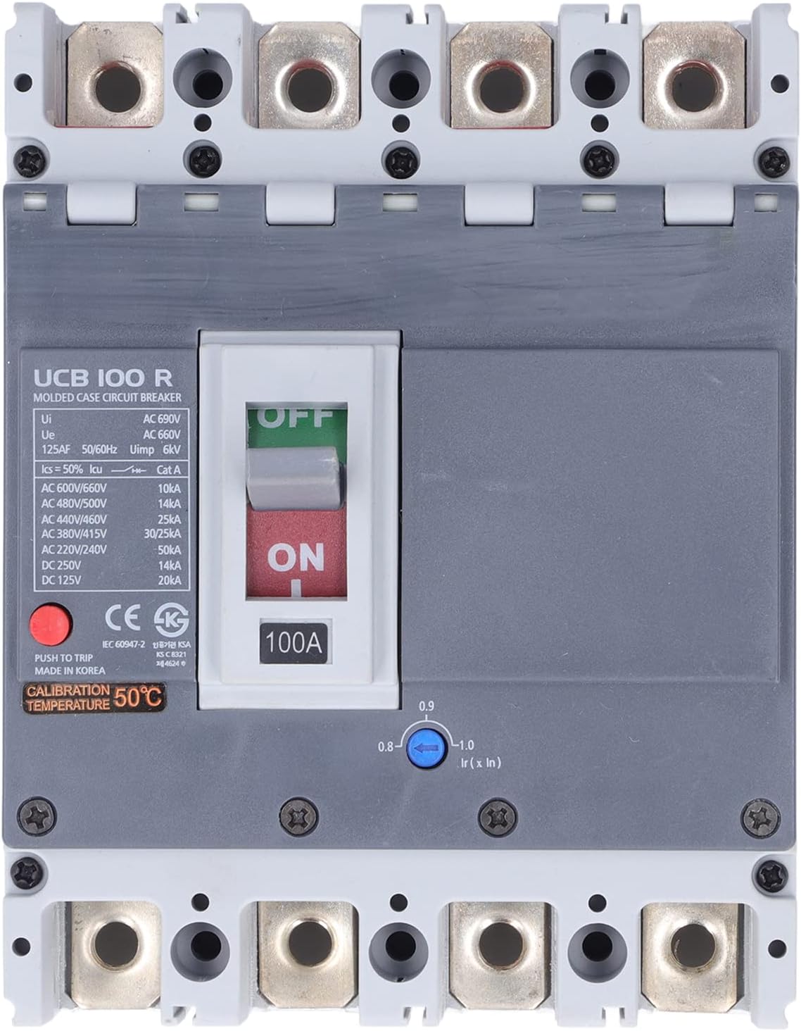 MCCB Circuits Breakers, 4P Circuit Breaker 100A for Circuits