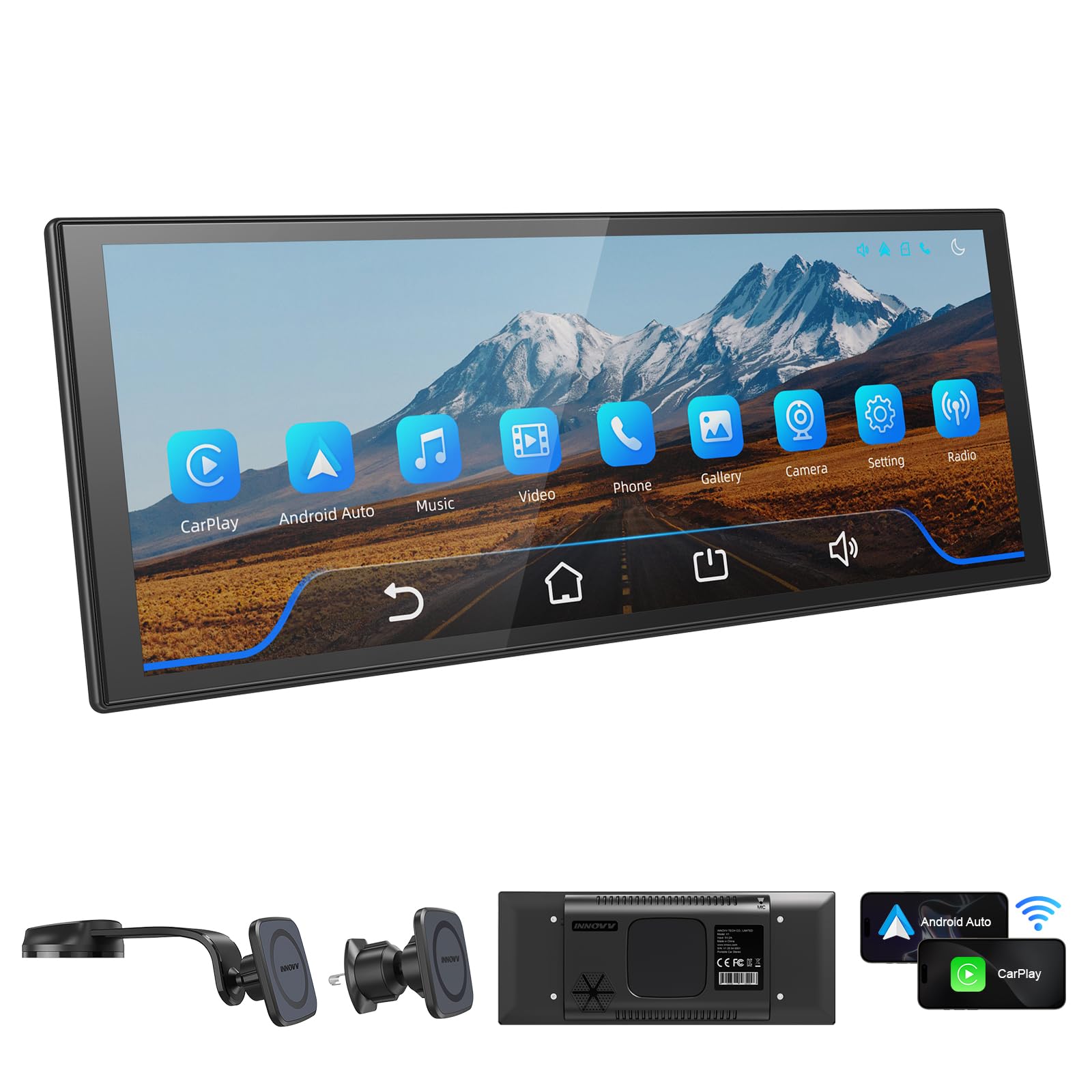 INNOVV V1 10.3 Inch Wireless CarPlay, Android Auto & Mirror Link