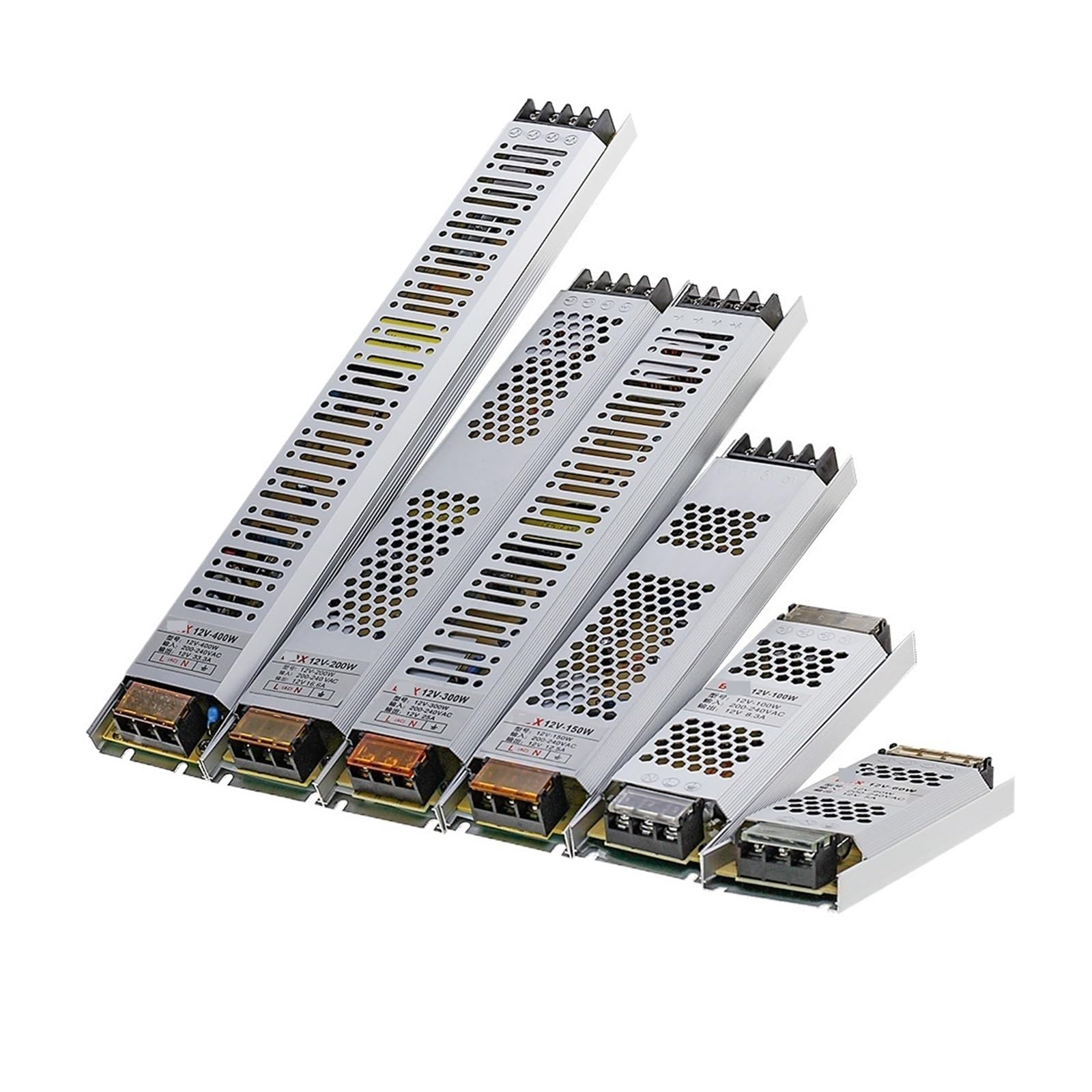 zasilacz impulsowy, Przetwornica napięcia AC na 12 V 24 V zasilacz 60 W 100 W 150 W W 300 W 400 W 500 W Sterownik LED do taśm LED(40W)