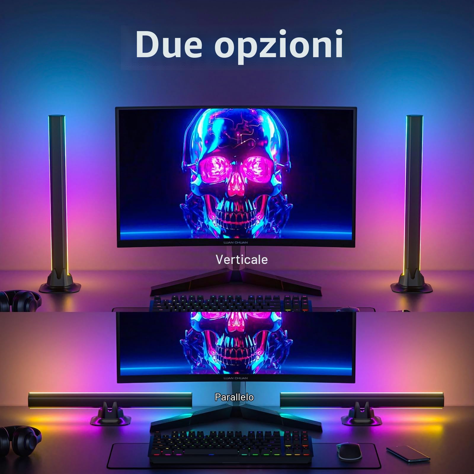 AURORIONCG Barra LED Gaming RGBIC per TV e Monitor PC — immagine 8 di 16