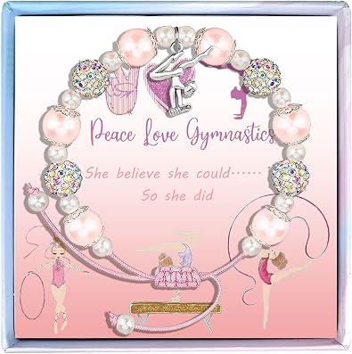 MollyQueen Gymnastics Gifts Gymnastics Bracelet Jewelry & Party Favors, Inspirational Team Gift for Gymnast
