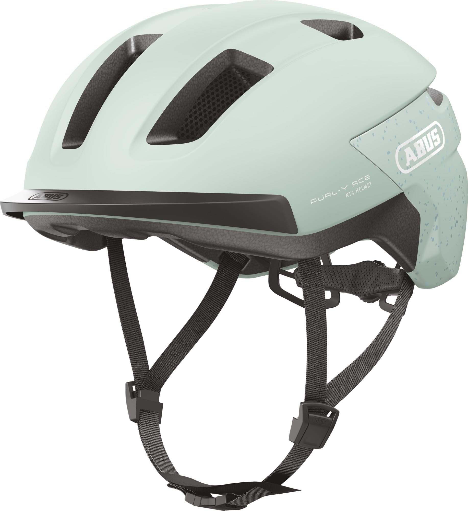 Kask rowerowy ABUS PURL-Y ACE ze światłem LED - odpowiedni do jazdy na rowerach elektrycznych i pedelekach - modny kask ochronny NTA dla dorosłych i nastolatków - zielony (miętowy), rozmiar L
