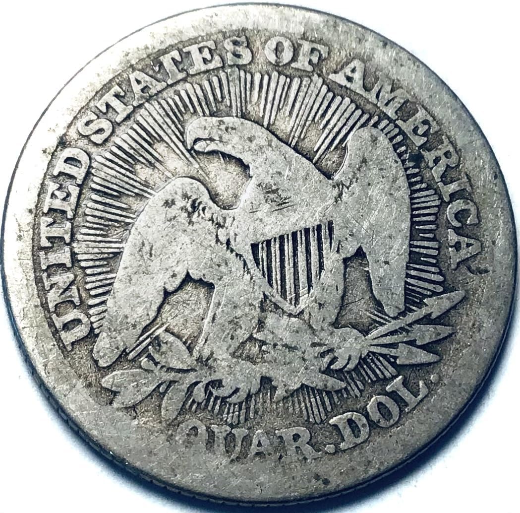 1853 P Seated Liberty Silver Arrow & Rays Quarter Good