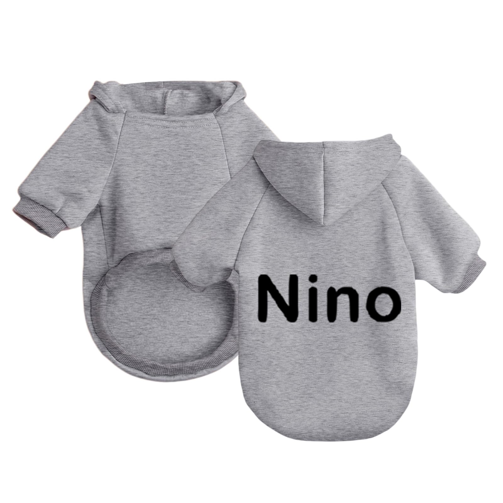 Custom Pet Sweatshirt with Name Personalised Dogs Casual Sweater Hoodie Warm Shirts for Dogs Cat Puppy