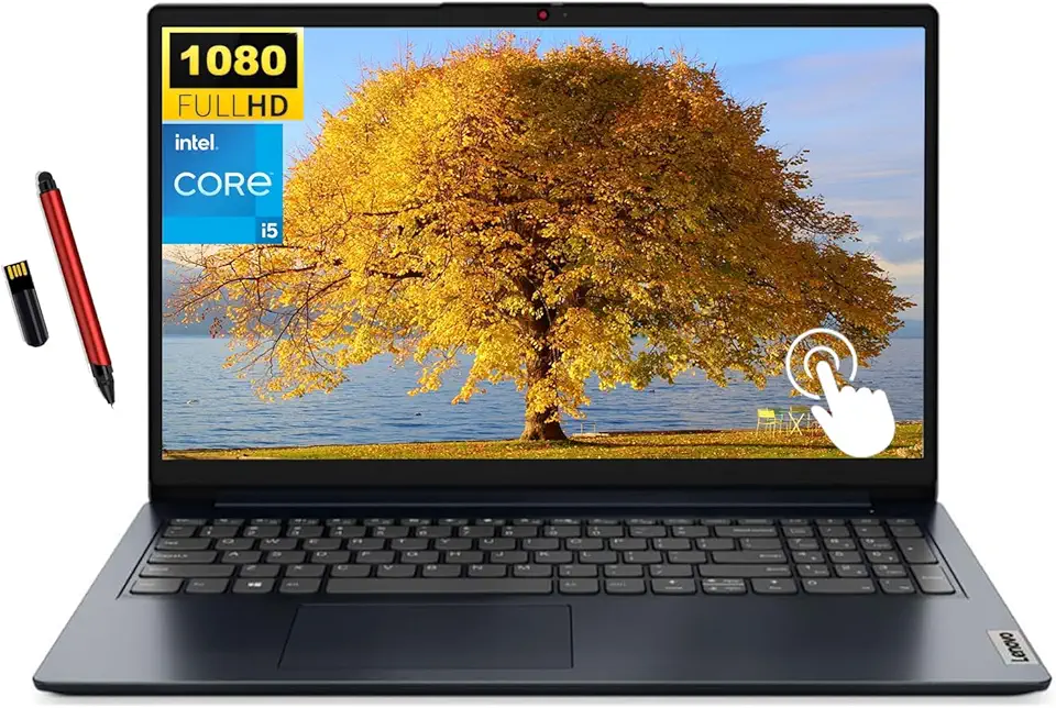 Lenovo Ideapad, laptop com tela sensível ao toque FHD de 15,6 polegadas, processador Intel Core i5-1335U de 13ª geração, 12 GB de RAM, SSD de 512 GB, gráficos Intel Iris Xe, Wi-Fi 6, Windows 11 Home