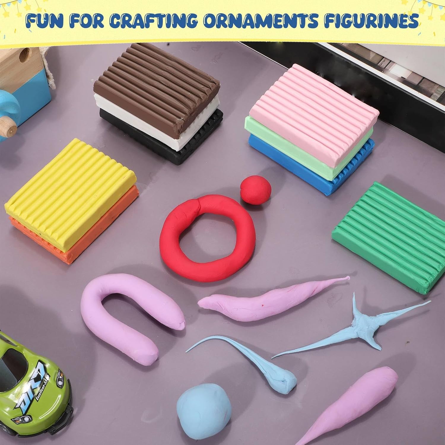 Syhood 144 Pieces Non Drying Modeling Clay 15.9lbs Modeling Clay for Kids Molding Clay Toys Gift Set for Boys Girls Classroom Arts and Crafts Projects Play, 8 Colors