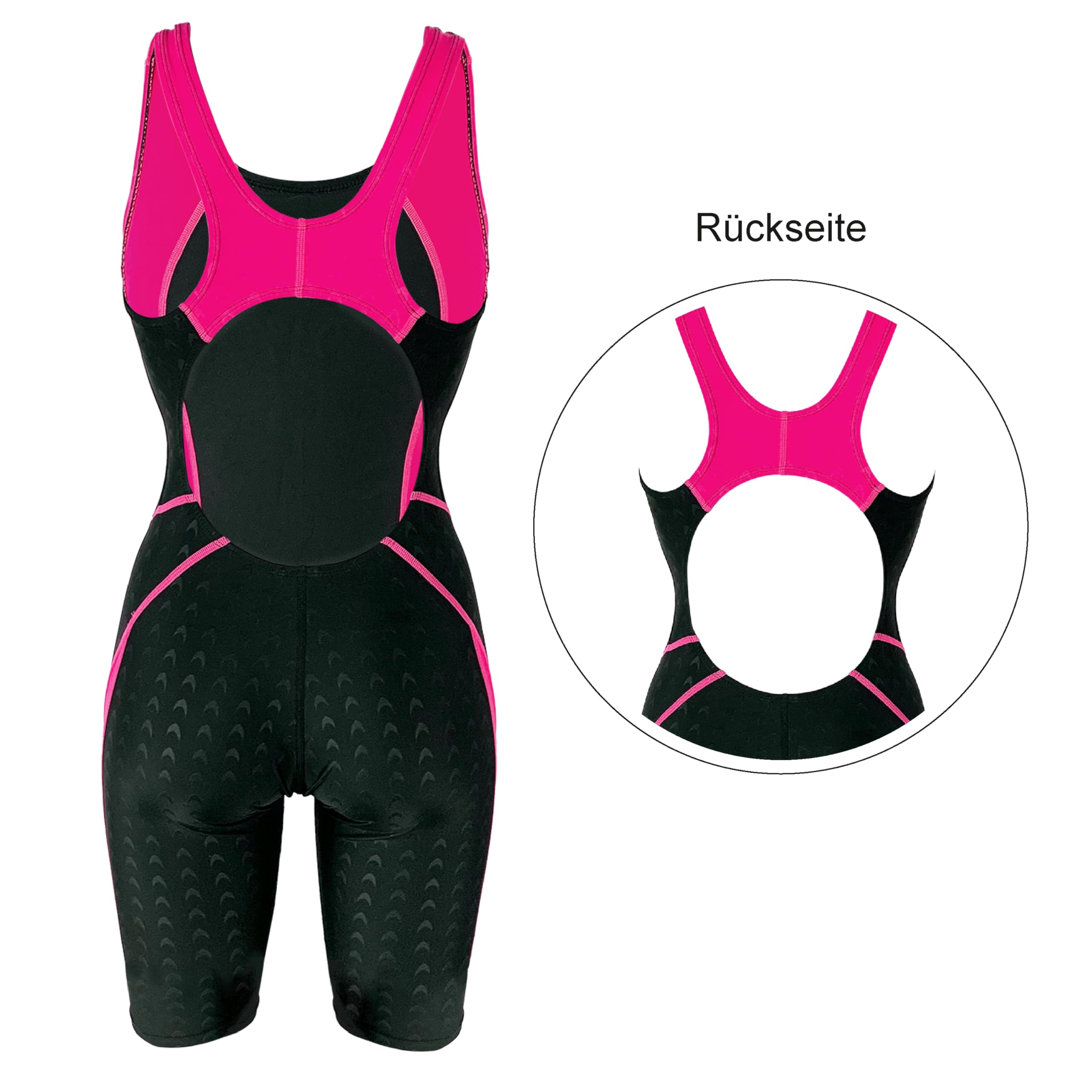 Tyron Speed Line Schwimmanzug Full-Knee pink Damen Mädchen Sport Badeanzug Training Wettkampf