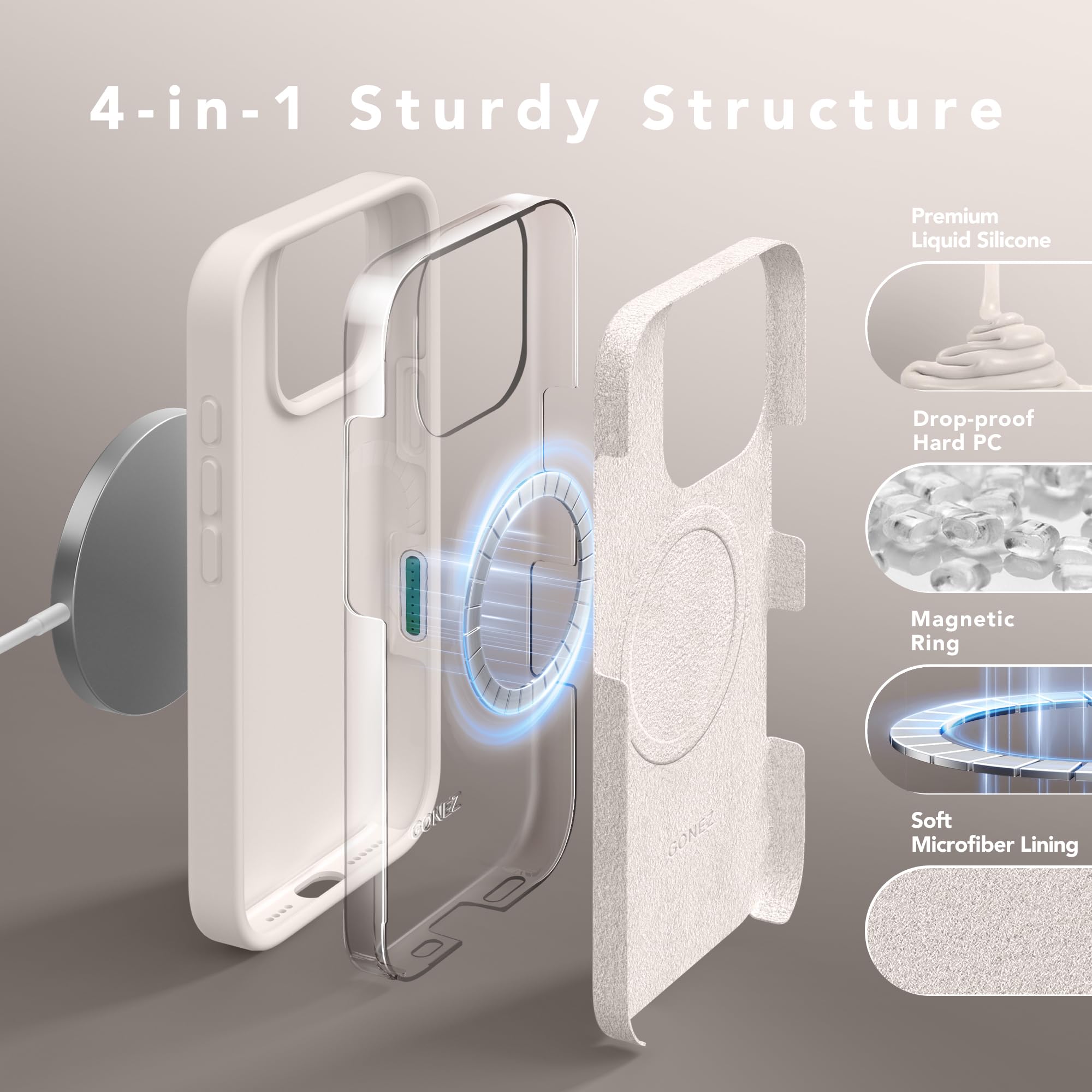 STONE  PHONE 16 PRO COVER かーき Amazon.com: ZAGG Crystal Palace Snap with Kickstand Case for