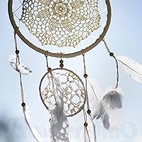 Vista 4 de Framendino, Paquete de 10 anillos de aro de bambú de madera macramé, corona floral para bricolaje atrapasueños, decoración de boda y manualidades